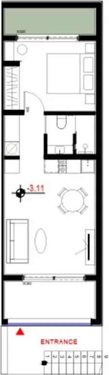 Apartament 2+1 në shitje në Borsh, Vlorë, 62 m². Foto 1 nga 3