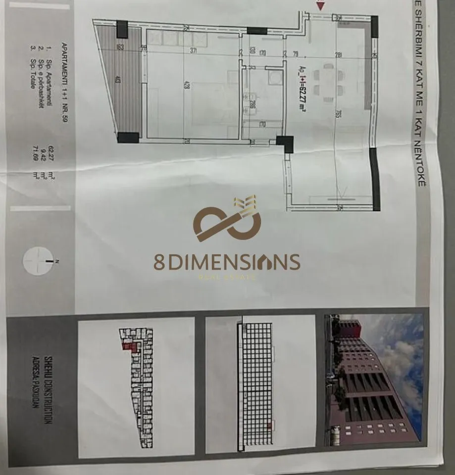 Appartamento 1+1 in vendita a Paskuqan, Kamza, 72 m². Foto 1 di 1