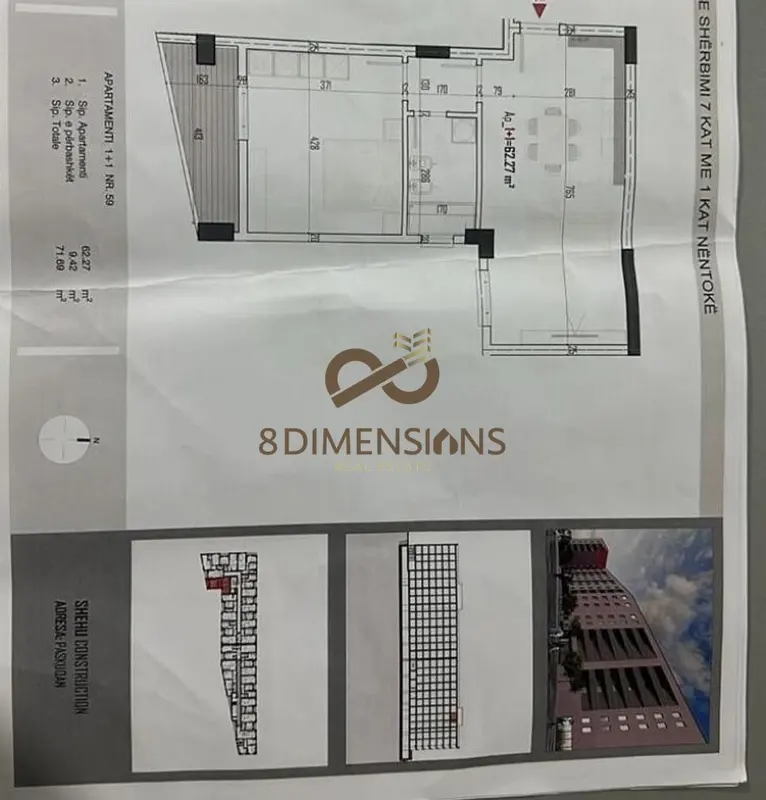 Apartament 1+1 në shitje në Paskuqan, Kamëz, 72 m²
