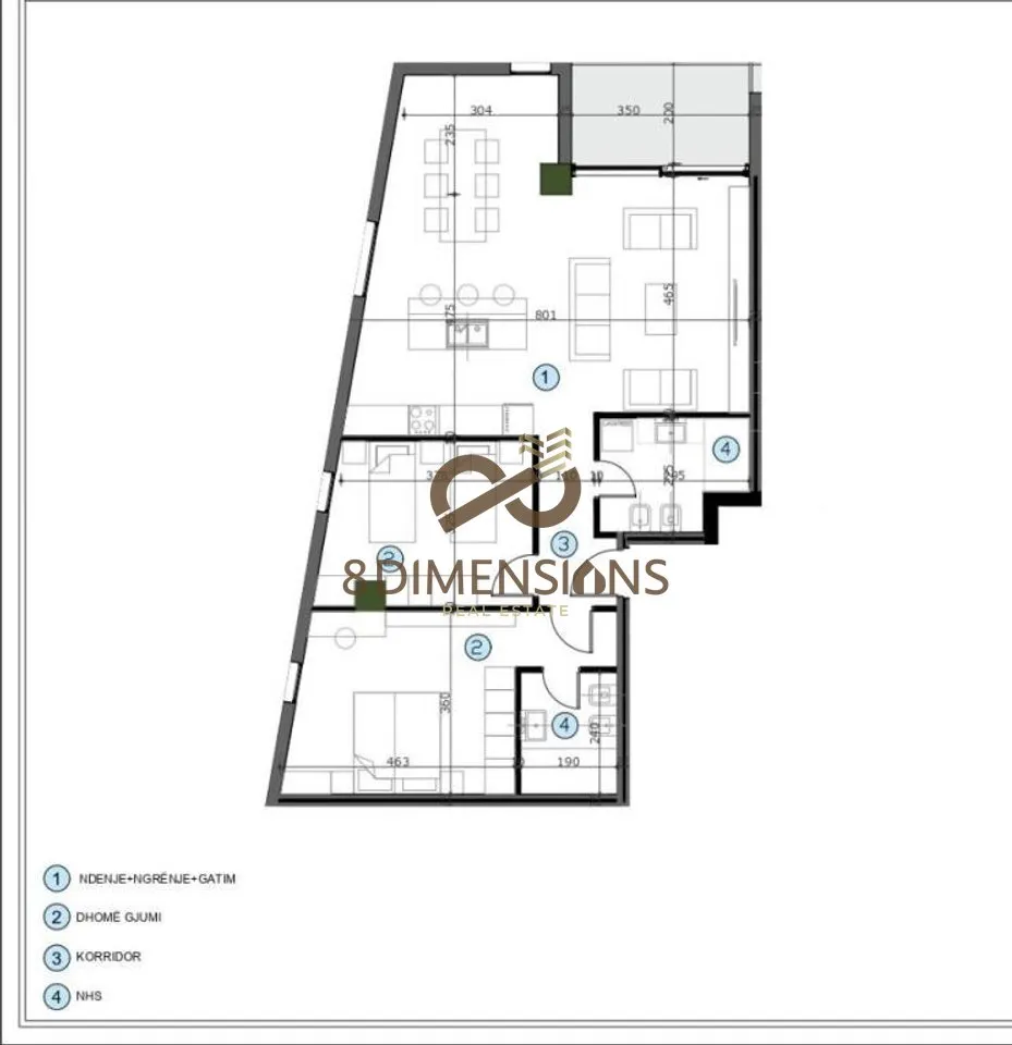 Appartamento 2+1 in vendita a Casa Italia, Tirana, 125 m². Foto 1 di 1